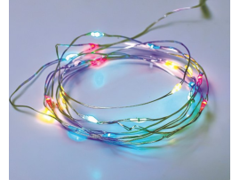 Vianočná reťaz LED 10L drôtik slzy NA BATERKY Multicolor