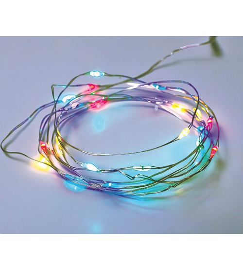 Vianočná reťaz LED 10L drôtik slzy NA BATERKY Multicolor
