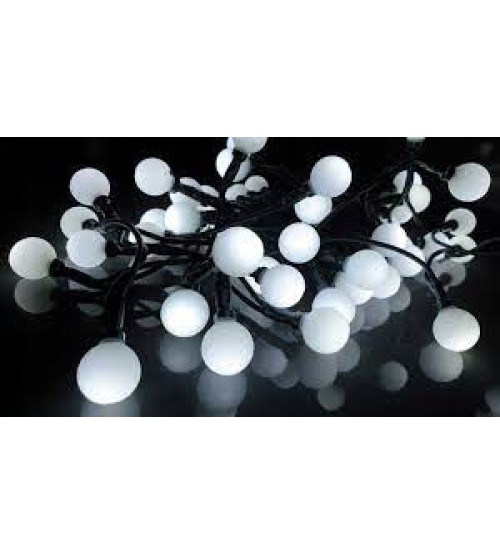 Vianočná reťaz LED 100L programator guľka CW (studená biela)