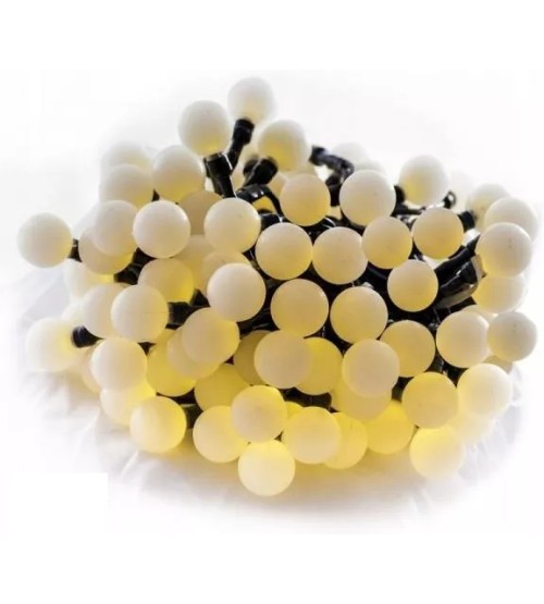 Vian.reťaz LED 100L transf. prep.zásuvka programator guľka WW