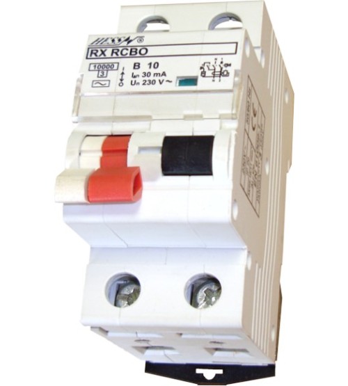 Prúdový chránič RX RCBO 2P B 10A / 30 mA