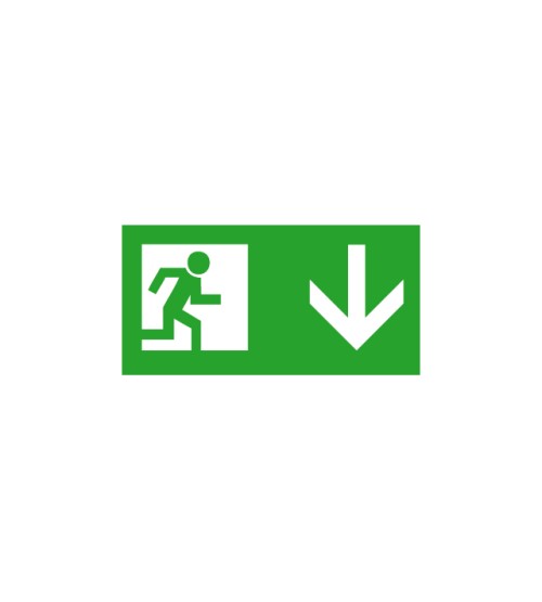 EXIT PICTO-DOWN2 - Evakuačná značka