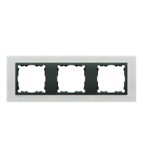 Rámček 3- násobný kovový inox mat / grafit