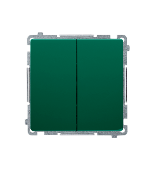 Sériový spínač, radenie č. 5 (prístroj s krytom) 10AX 250V, pružinové svorky, zelený