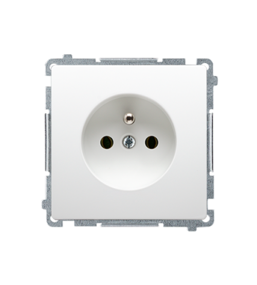 Jedno zásuvka s uzemnením biela 16A