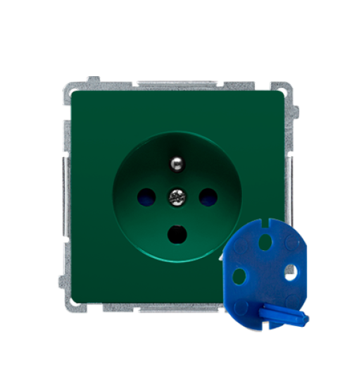 Jedno zásuvka DATA s oprávňujúcim kľúčom zelený 16A