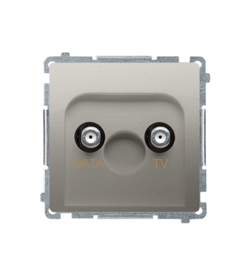 Anténna zásuvka DATA-TV tlm.:5dB saténový, metalizovaný