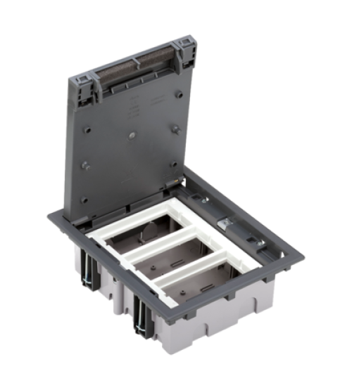 Podlahová krabica SF obdĺžnikový 6×K45 3×S500 70mm105mm sivá