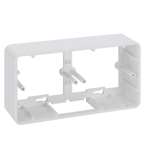 Jednoduchá, skladacia povrchová krabica K45 2×K45 čisto biela