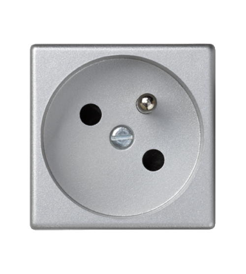 Zásuvka K45 s uzemňovacím kolíkom 16A 250V pružinové svorky 45×45mm hliník