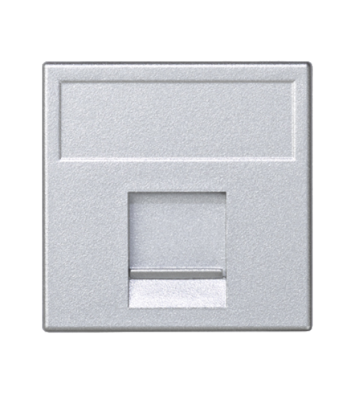 Kryt dátovej zásuvky K45 keystone jednotlivý plocha univerzálny s krytom 45×45mm hliník