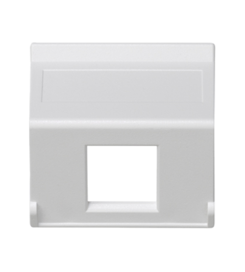 Kryt dátovej zásuvky K45 pre adaptéry MD jednotlivý bez krytu šikmá 45×45mm čisto biela