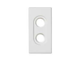 Kryt K45 prázdna pre spojky 2× RCA (CINCH) 45×22,5mm čisto biela