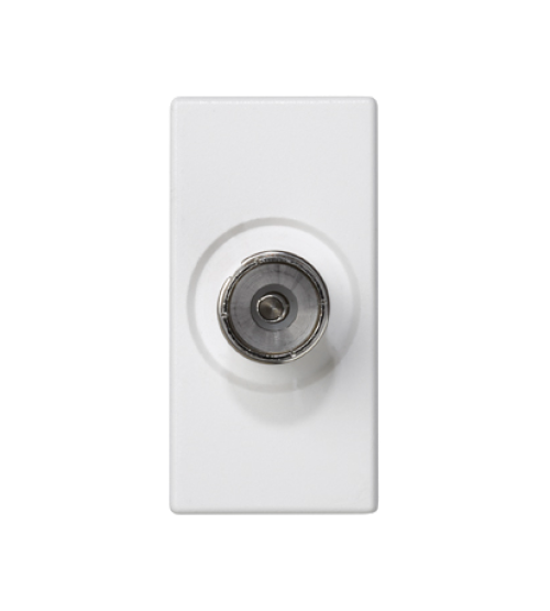 Kryt K45 zásuvka TV - zdierka 45×22,5mm čisto biela
