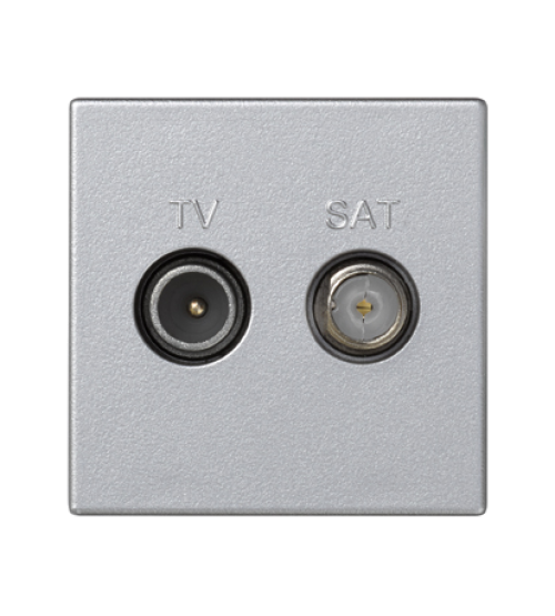 Anténna zásuvka K45 TV-SAT frekvencia:5MHz2400MHz 45×45mm hliník