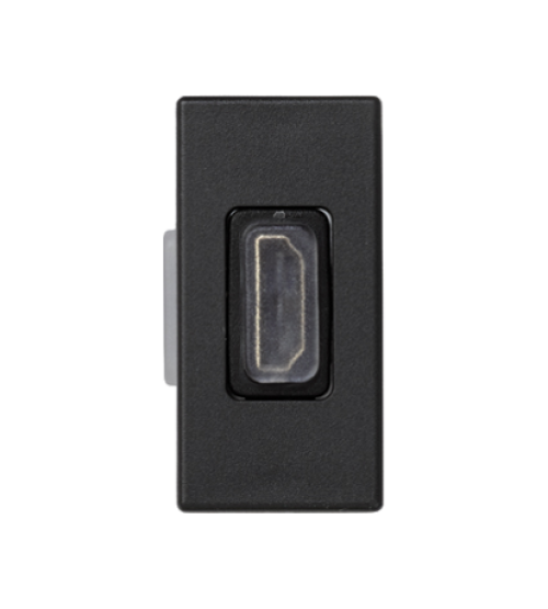 Kryt K45 adaptér HDMI-HDMI 45×22,5mm grafitovo-sivá