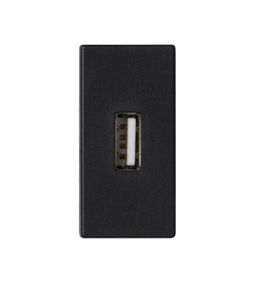 Kryt K45 spojka USB typ A 45×22,5mm grafitovo-sivá