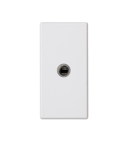 Kryt K45 zásuvka mini-jack 45×22,5mm čisto biela