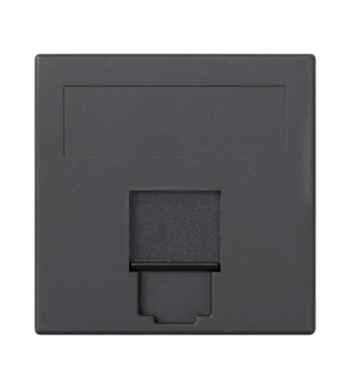 Kryt dátovej zásuvky SIMON 500 ITT CANNON jednotlivý plocha s krytom 50×50mm grafitovo-sivá