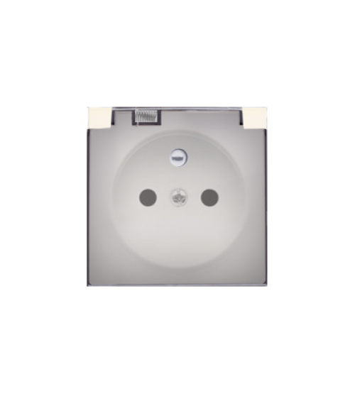 Kryt zásuvky s uzemnením - pre verziu IP44 - klapka priehľadnej farby krémová