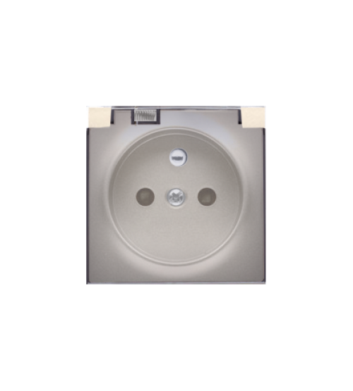 Kryt zásuvky s uzemnením - pre verziu IP44 - klapka priehľadnej farby zlatá matná