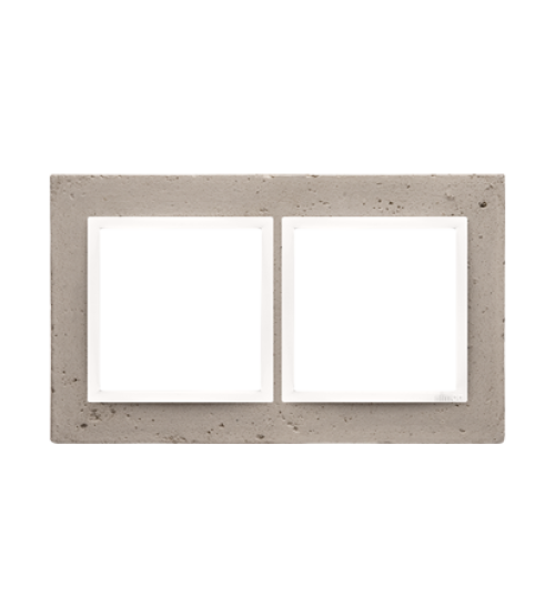 Rámček 2 - násobný betonový Svetlý betón/biela