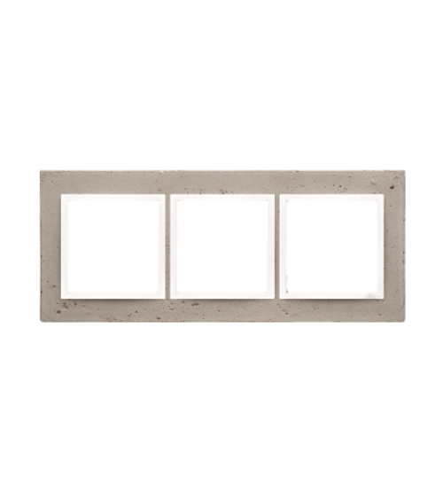 Rámček 3 - násobný betonový Svetlý betón/biela
