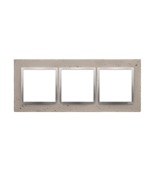 Rámček 3 - násobný betonový Svetlý betón/striebro