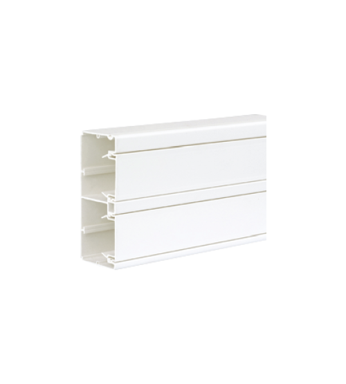 Inštalačný kanál CABLOPLUS PVC 130×55mm Počet komôr:2 dĺ.:2m čisto biela :IK07