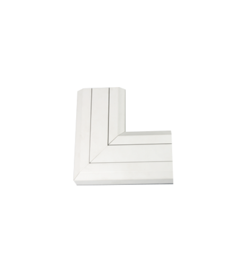 Uhol hore CABLOMAX 130×55mm čisto biela