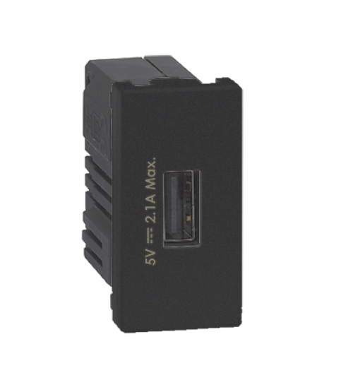 Nabíjačka USB K45 USB 2.0 - A 5V DC 2,1A 45×22,5mm grafit