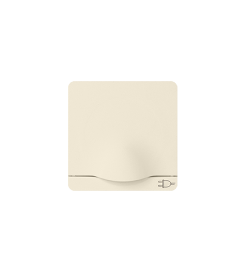 Kryt jednoduchej zásuvky s uzemnením typu Schuko béžový