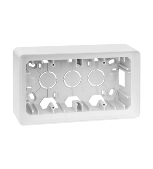 Krabica pre povrchovú montáž 2- násobná biela