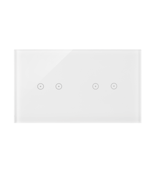 Dotykový panel 2 moduly 2 horizontálne dotykové polia, 2 horizontálne dotykové polia, perlová/biela