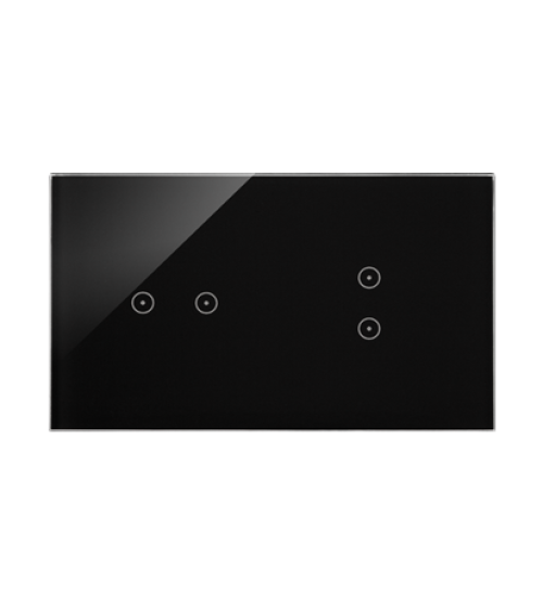 Dotykový panel 2 moduly 2 horizontálne dotykové polia, 2 vertikálne dotykové polia, lávová/antracit