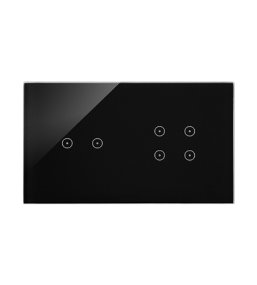 Dotykový panel 2 moduly 2 horizontálne dotykové polia, 4 dotykové polia, lávová/antracit