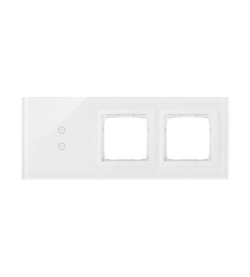 Dotykový panel 3 moduly 2 vertikálne dotykové polia, otvor pre príslušenstvo Simon 54, otvor pre príslušenstvo Simon 54, perlová/biela