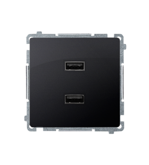 Dvojitá USB nabíjačka grafit mat. metalizovaný 2,1A