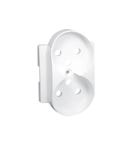 Kryt dvojitej zásuvky s uzemnením biela