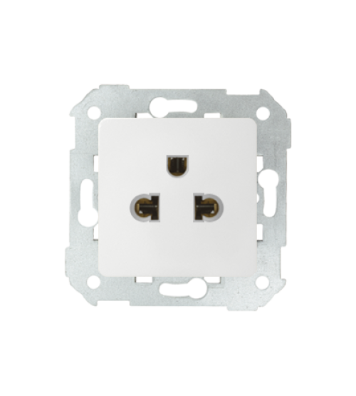 Euro-americká zásuvka biela
