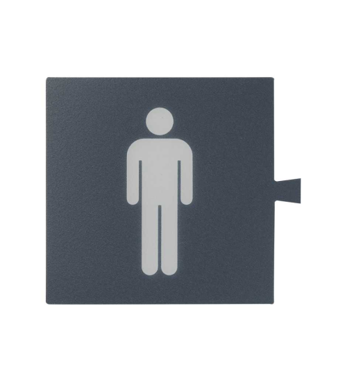 Filter pre grafitový svetelný kláves - piktogram Muž šampanský mat, metalizovaný