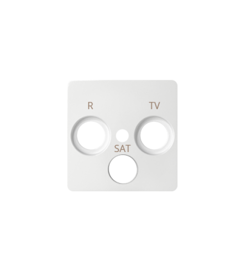 Kryt anténnej zásuvky R-TV-SAT biela