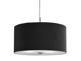 SL 'DRUM PLEAT PENDANTS 2353-40BK' (3x40W E27)