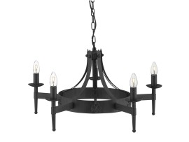 SL 'Cartwheel 2425-5BK' (5x40W E14-WHITE)