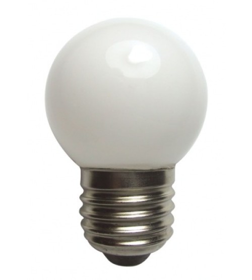 LED žiarovka LED-G45-0.4W E27 230V; rôzne farby