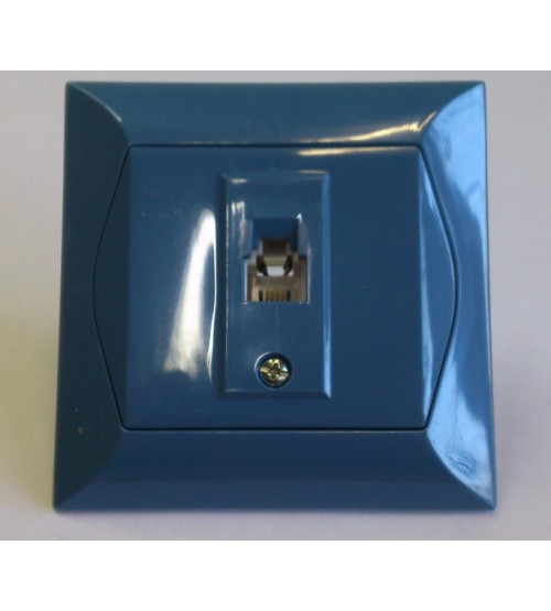 Alpina telefonna zásuvka 1xRJ11 modrá